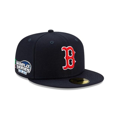 Blue Boston Red Sox Hat - New Era MLB State Flower 59FIFTY Fitted Caps USA9340256